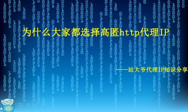 为什么大家都选择高匿http代理IP