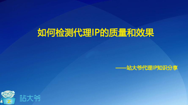 如何检测代理IP的质量和效果