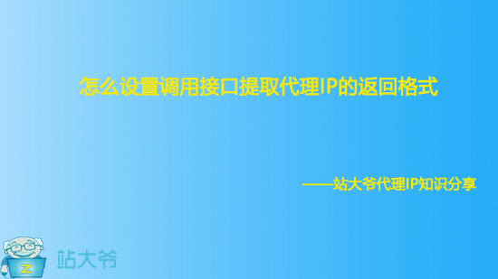 怎么设置调用接口提取代理IP的返回格式