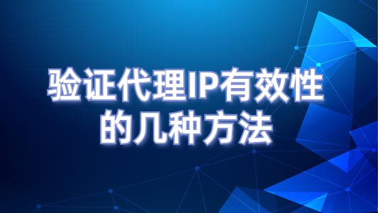 验证代理IP的有效性有哪些方法