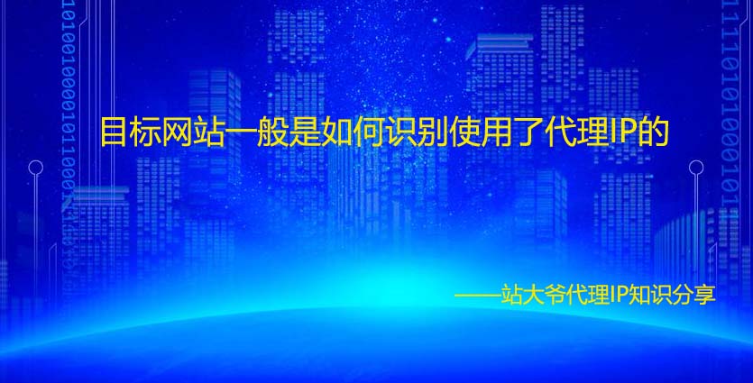 目标网站一般是如何识别使用了代理IP的