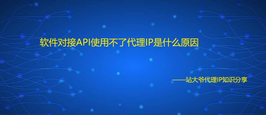 软件对接API使用不了代理IP是什么原因