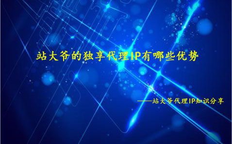 站大爷的独享代理IP有哪些优势