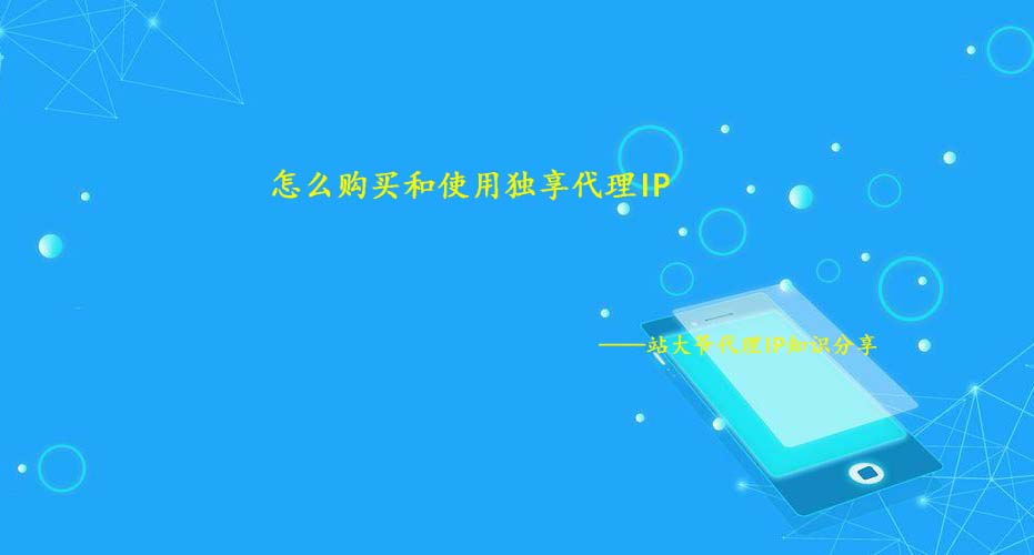 怎么购买和使用独享代理IP