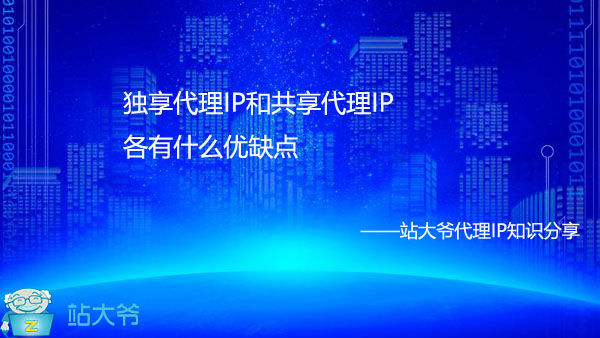 独享代理IP和共享代理IP各有什么优缺点